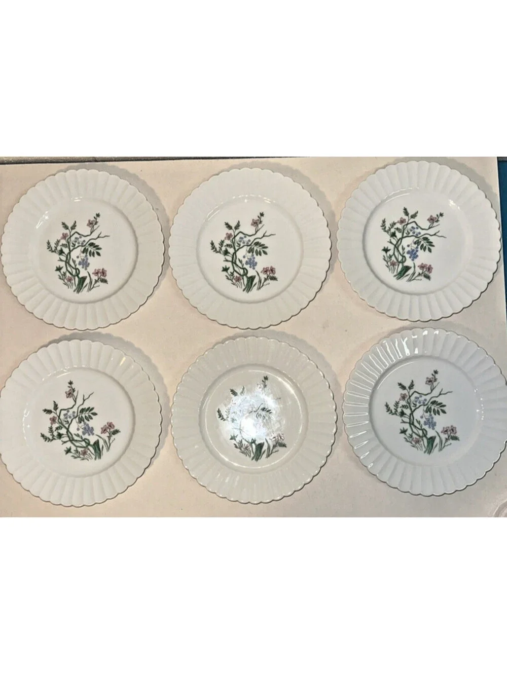 Vista Alegre Manueline Blue 8” Salad Plates Portugal SET OF 6 Exc Condition